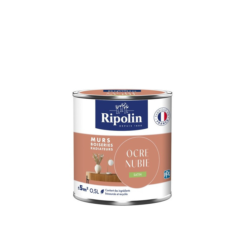 PEINTURE MURS BOISERIES RADIATEURS OCRE NUBIE SATIN 0,5L