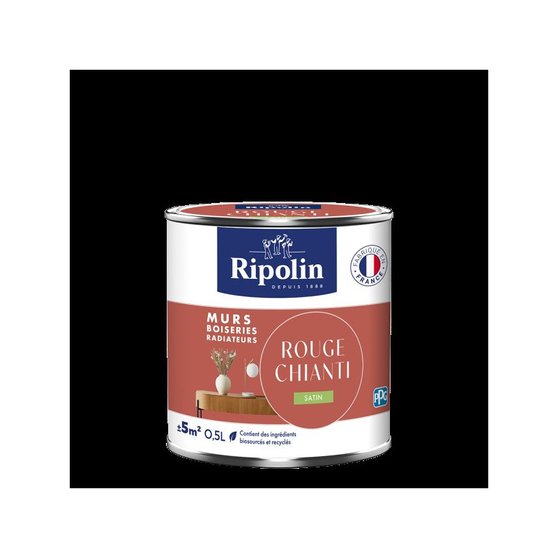 PEINTURE MURS BOISERIES RADIATEURS ROUGE CHIANTI SATIN 0,5L