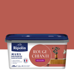 PEINTURE MURS BOISERIES RADIATEURS ROUGE CHIANTI VELOURS 2,5L