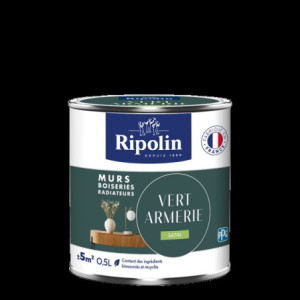 PEINTURE MURS BOISERIES RADIATEURS VERT ARMERIE SATIN 0,5L