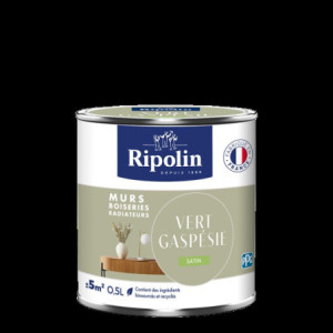 PEINTURE MURS BOISERIES RADIATEURS VERT GASPESIE SATIN 0,5L