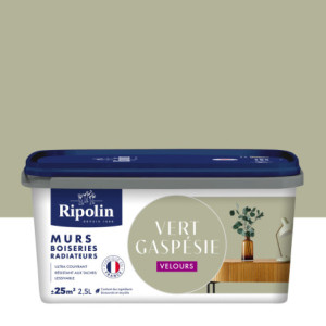PEINTURE MURS BOISERIES RADIATEURS VERT GASPESIE VELOURS 2,5L