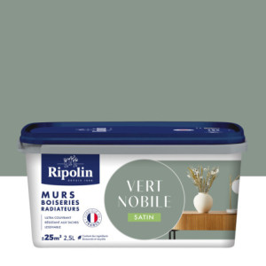 PEINTURE MURS BOISERIES RADIATEURS VERT NOBILE SATIN 2,5L