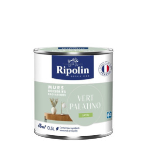 PEINTURE MURS BOISERIES RADIATEURS VERT PALATINO SATIN 0,5L