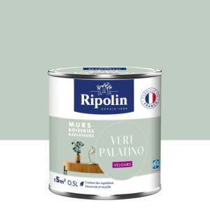 PEINTURE MURS BOISERIES RADIATEURS VERT PALATINO VELOURS 0,5L