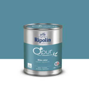 O'PUR PEINTURE MURS BOISERIES RADIATEURS BLEU ALOR SATIN VELOUTE 0,5L