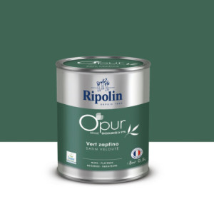 O'PUR PEINTURE MURS BOISERIES RADIATEURS VERT ZAPFINO SATIN VELOUTE 0,5L