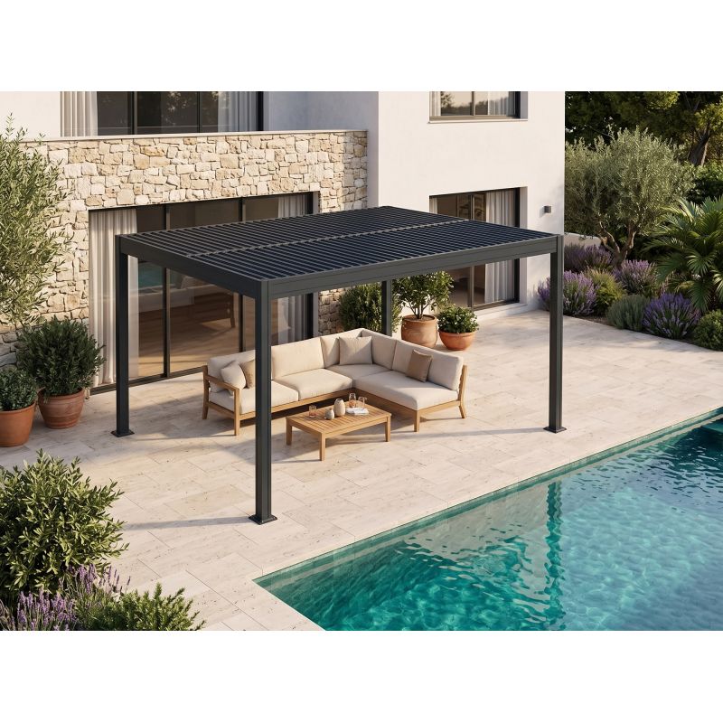 TONNELLE BIOCLIMATIQUE EN ACIER 3X4M