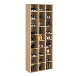 COLONNE RANGE CHAUSSURES STEP 9 CASES CHENE AVEC FOND