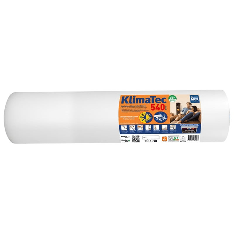 Packshot de la Toile isolante murale KLIMATEC 540 g/m² 10 m x 1 m thermique et phonique AQUILIA