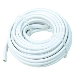 Câble souple 5mètres 2x0,75mm2 blanc