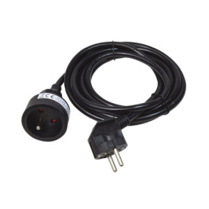 Prolongateur 5 mètres 3G1,5mm² noir
