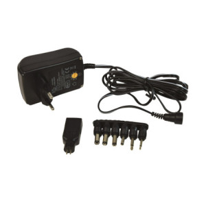 Transformateur universel 1500 mA 6 embouts  3/4,5/5/6/7,5/9/12V