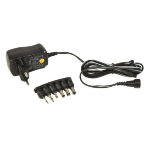 Transformateur universel 600 mA 6 embouts 3/4,5/5/6/7,5/9/12V