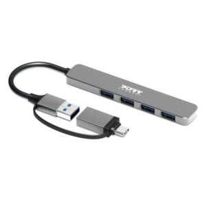 PORT Connect - Concentrateur de bureau(hub) - USB-C/USB-A - 4 ports USB 3.0 -