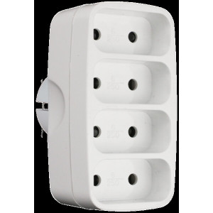 QUADRIPLITE 6A FACADE PC-BLANC