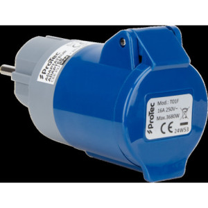 ADAPTATEUR FEMELLE CEE 17 / MALE 2P+T 16A IP44 PROTEC