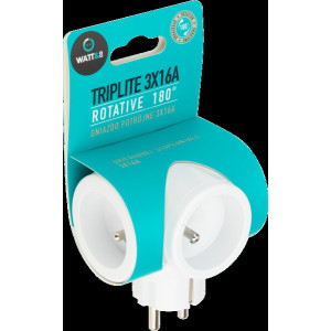 TRIPLITE 3X16A ROTATIVE BLANC