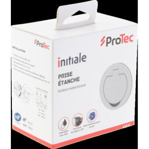 PROTEC IP55 PRISE SOL RONDE ALU + BOITE
