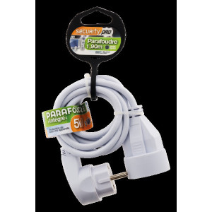 PROLONGATEUR 16A PARAFOUDRE 3G1 1,90 BLANC