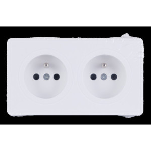 DOUBLE PRISE 2P+T 16A SAILLIE VULCO BLANC
