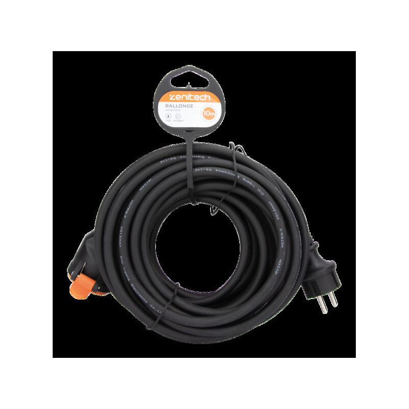 PROLONGATEUR A CLAPET 10M H07RN-F 3G1.5 NOIR-ORANGE