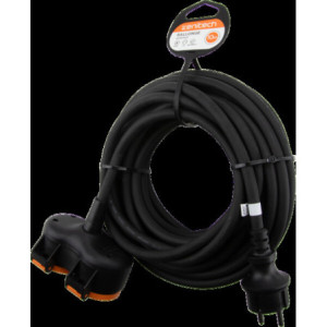 PROLONGATEUR BI-TETE A CLAPETS 10M H07RN-F 3G1,5 IP44