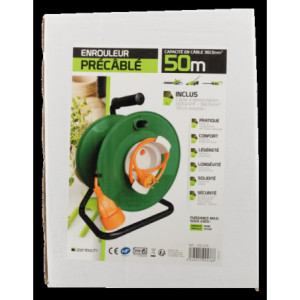 ENROULEUR JARDIN H05VVF 3G1,5 1X16A VERT ZENITECH