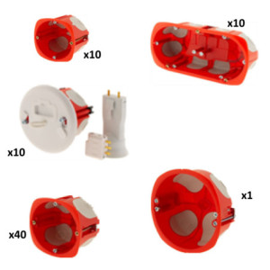 LOT BOITES NO AIRBOX 40x1P40+10x1P50+10xDCL+10x2P40+1XD86P40