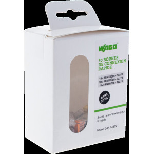 LOT DE 50 BORNES 15X2E 30X3E 5X5E WAGO SERIE 2273