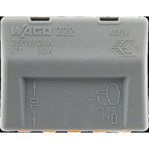 SACHET DE 5 BORNES 5 ENTREES WAGO SERIE 222