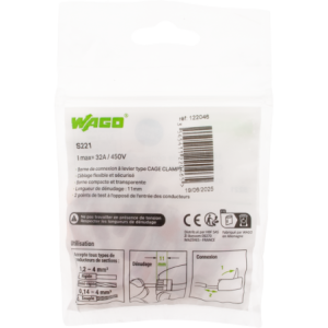 SACHET DE 10 BORNES WAGO SERIE 221 INLINE