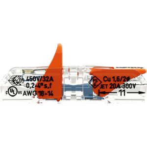 SACHET DE 10 BORNES WAGO SERIE 221 INLINE