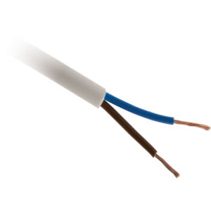 CABLE H05VVF 2X1,5 BLANC vendu au mètre linéaire