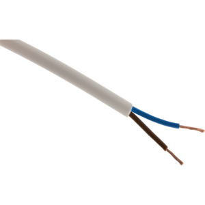 CABLE H05VVF 2X1,5 BLANC vendu au mètre linéaire