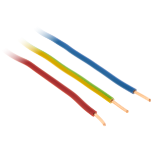 CABLE H07V-U 3X1,5MM2 (BLEU/ROUGE/VERT-JAUNE) 25 METRES