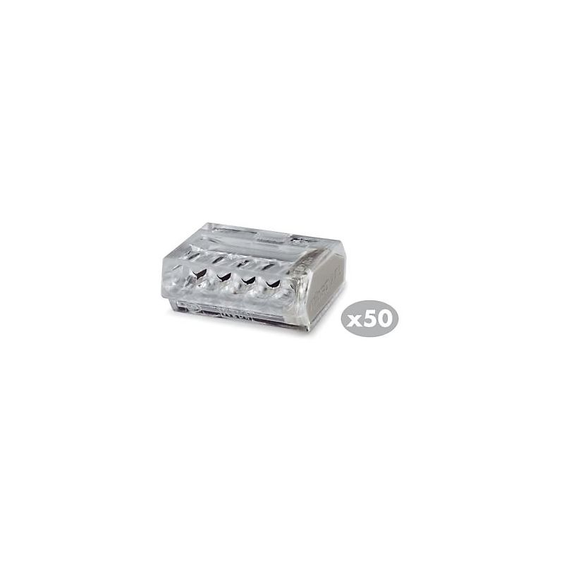 50 BORNES AUTO POUR 5 FILS 1 À 2,5 MM² - WAGO