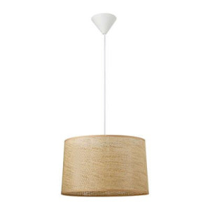 Abat-jour suspension rond en cannage rotin naturel diamètre 35 cm salon et chambre