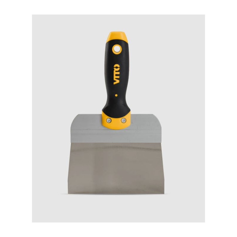 SPATULE À ENDUIR INOX BI MATIERE 200mm