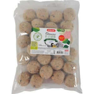 25 Boules de graisse pour oiseaux de la nature 90g